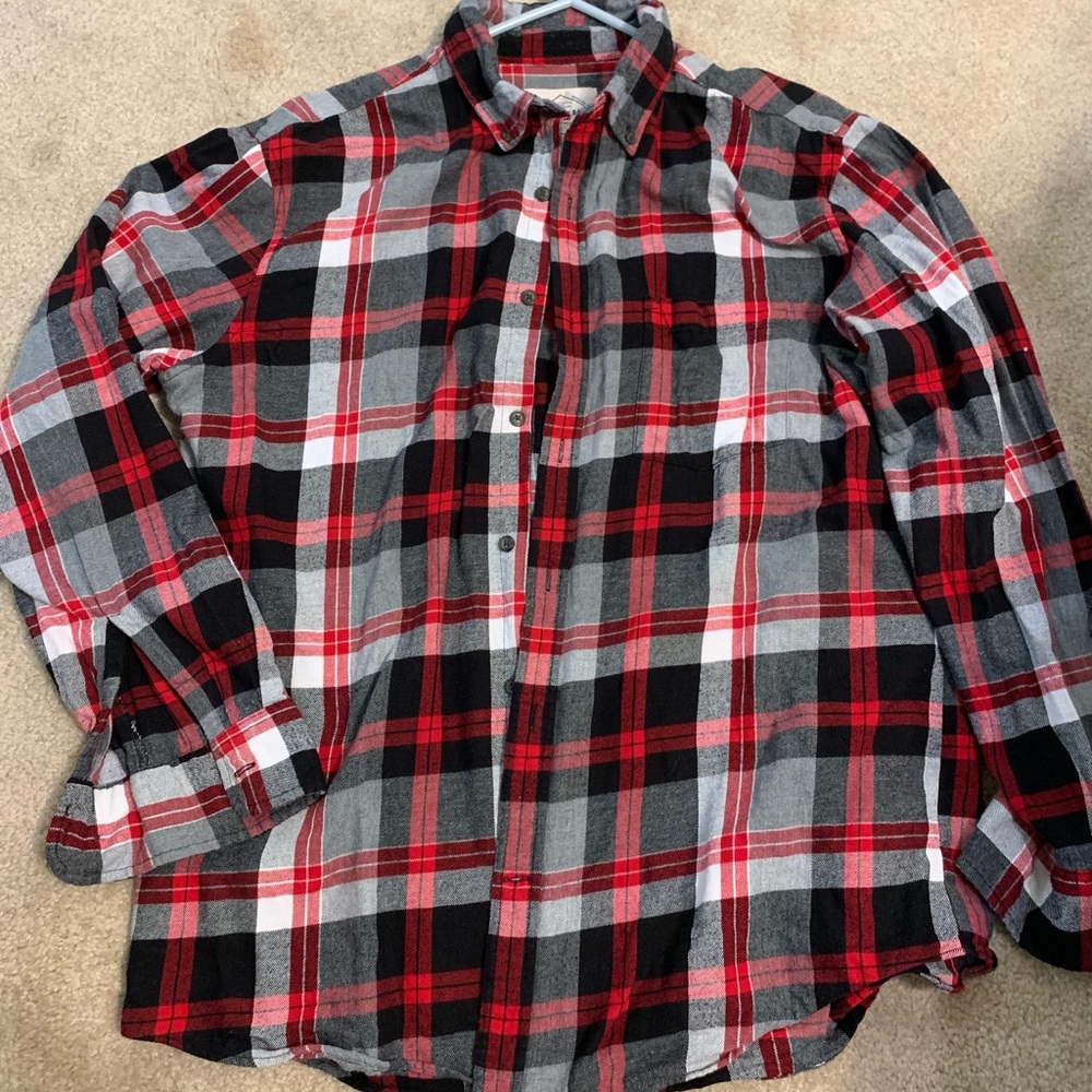 Mens Large Flannel Red